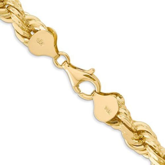 New 14k gold semi solid 18 inch rope chain - Picture 3 of 11
